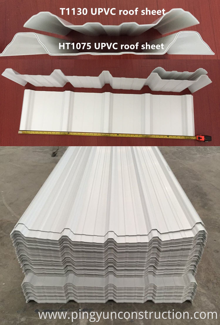 Plastic roofing sheet